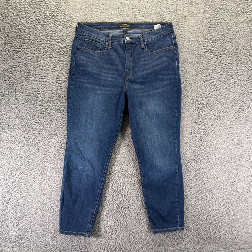Banana Republic Jeans Womens 14P Blue Cotton Denim Jegging Curvy Skinny Stretch